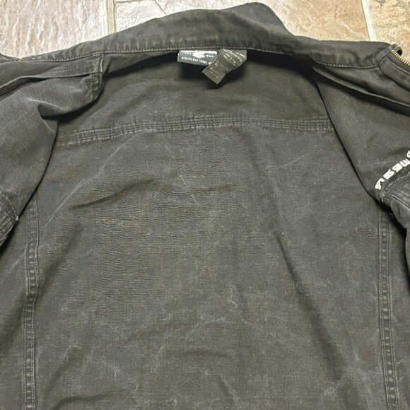 ~~Rocawear Vintage Black Denim ZIP UP Jacket Men’s XXL Zip Up Trucker...a few li - Picture 5 of 9